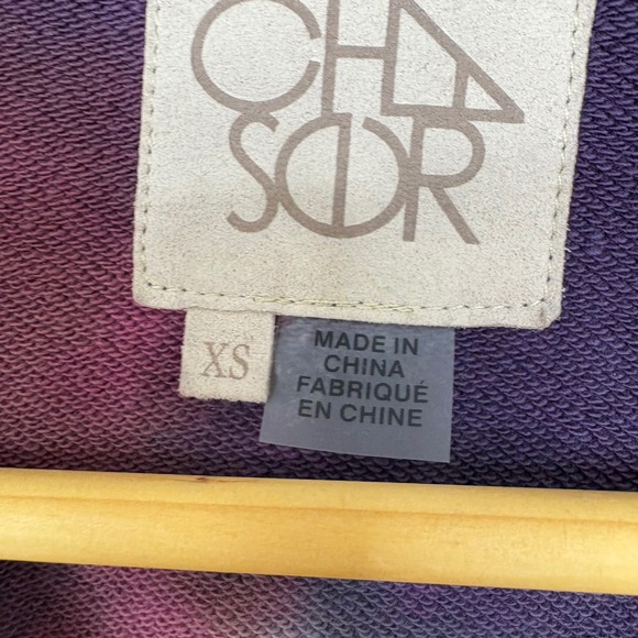 Chaser Tie Dye Sweatshirt Pullover Crew Neck Purple Burgundy Women's XS - Picture 6 of 6